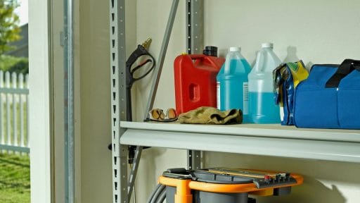 photo of chemicals in garage