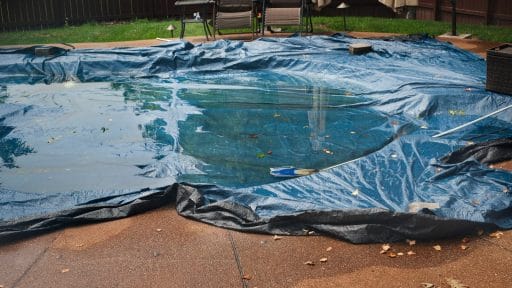 photo of dirty pool cover