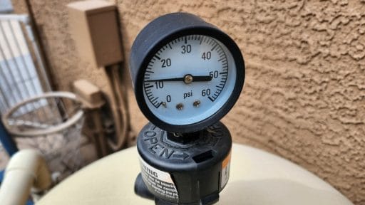 photo of filter pressure gauge